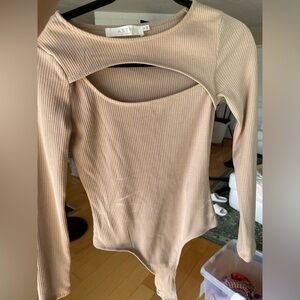 ASTR the Label tan body suit. Size M